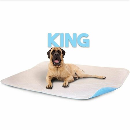 LENNYPADS 48 x 72 in. King Size Washable Pet Pad - White LE328900
